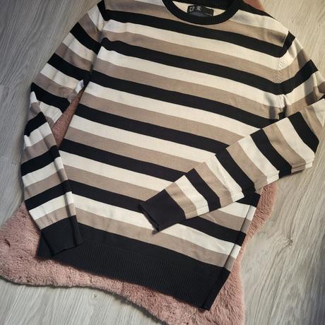 Xl béžový pasikovany sveter, kenvelo,xl