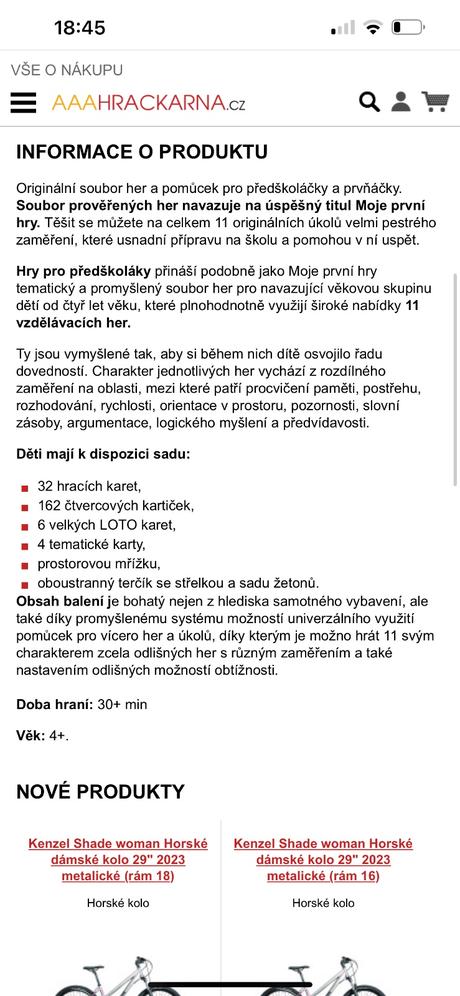 Efko hra pre predškolákov,