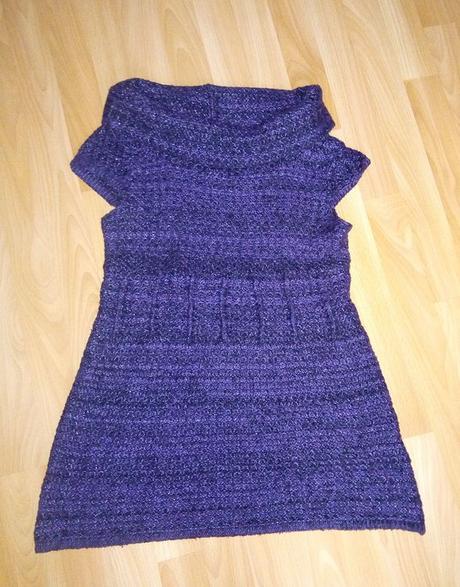 Fialový pletený top, l