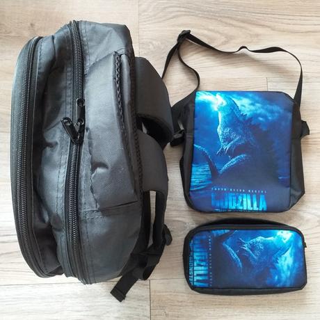 Nový chlapčenský školský batoh/sada godzilla,