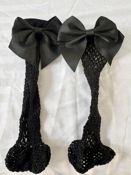 Sieťované ponožky s mašľou, 