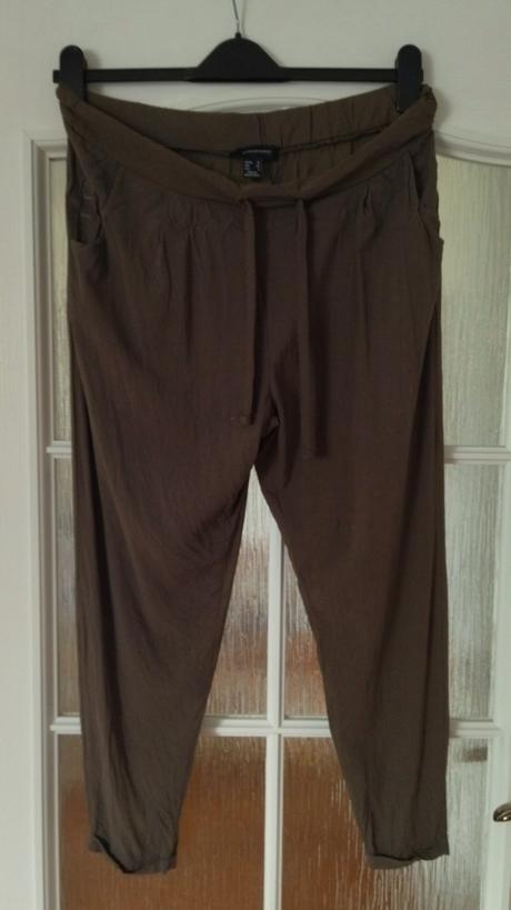 Khaki ľahké letné nohavice, atmosphere,l