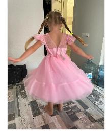 Dievčenské ružové tylové šaty -veľ.110,120,130,140, 110 - 140