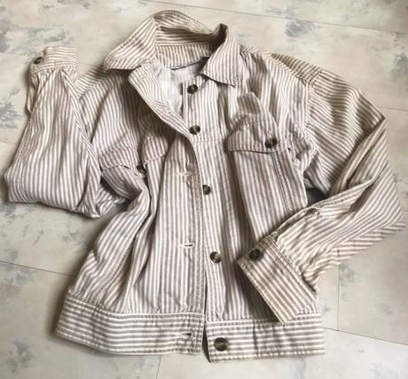 Letná ľanová crop bunda, l