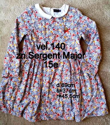 Dievčenské šaty dl.ruk, veľ.140, zn.sergent major, sergent major,140