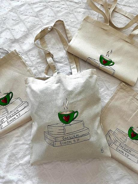 Plátené, ručne maľované tašky, 