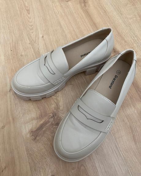 Béžové mokasíny, deichmann,38