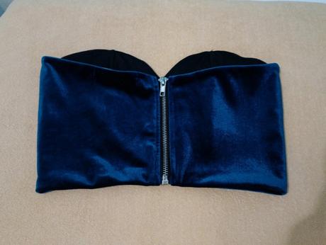 Semišový korzetový top, s