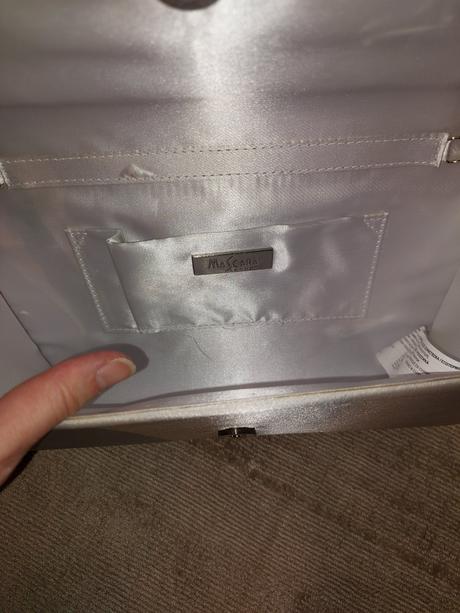 Biela mini svadobná kabelka,