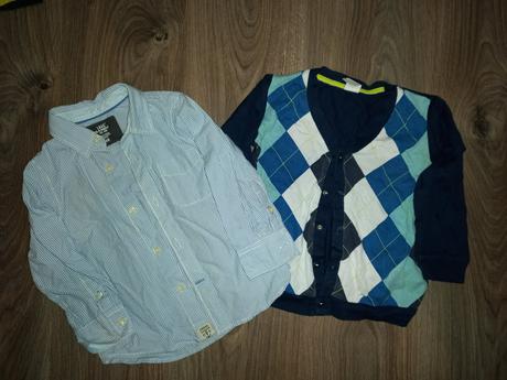 Košeľa + svetrík, h&m,92