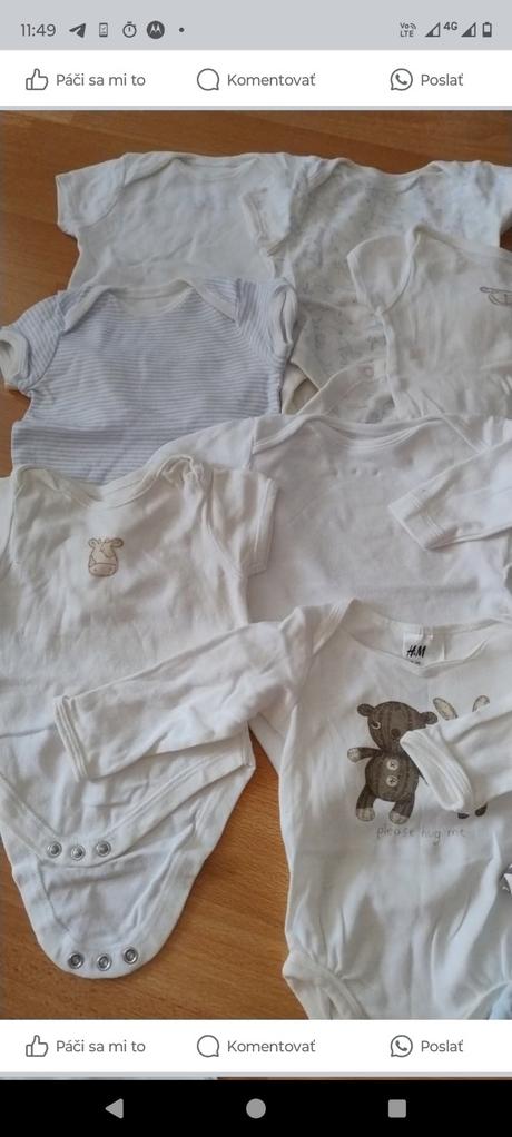 Balík oblečenia pre novorodenc bábätko 0-3 mesiace, 50