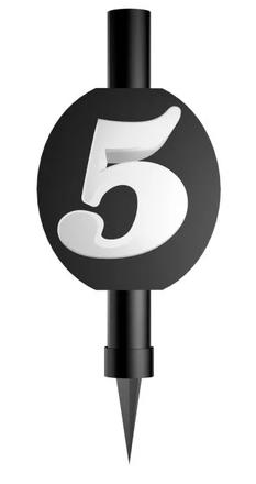 Tortový zápich ohňostroj čierny č.5 - skladom, 