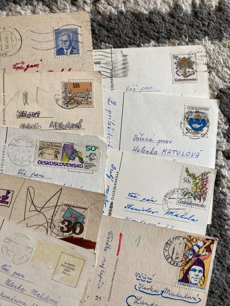 Retro pohľadnice kvety a mdž 80-90te roky, 