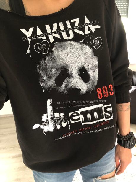 Mikina čierne dámska yakuza, l