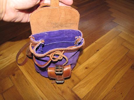 Kožený mini ruksak, 