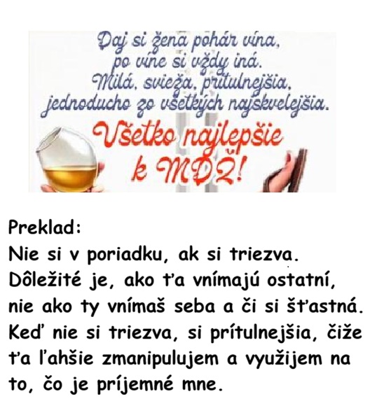 Alkohol a žena - páči sa vám básnička k Medzinárodnému dňu žien?