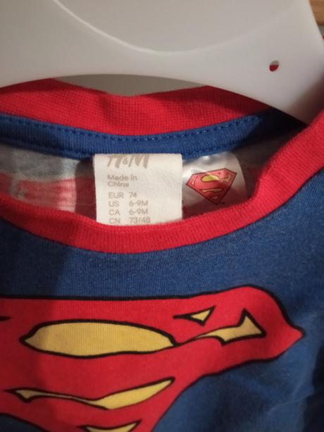 Superman body 6-9mesiacov, h&m,74