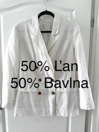 Biele ľanové sako, m