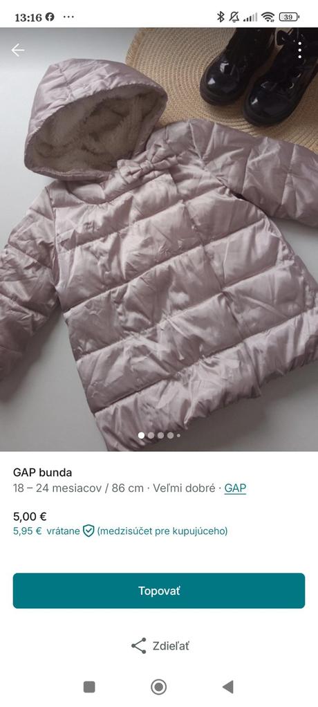 Gap zimná bunda, gap,86
