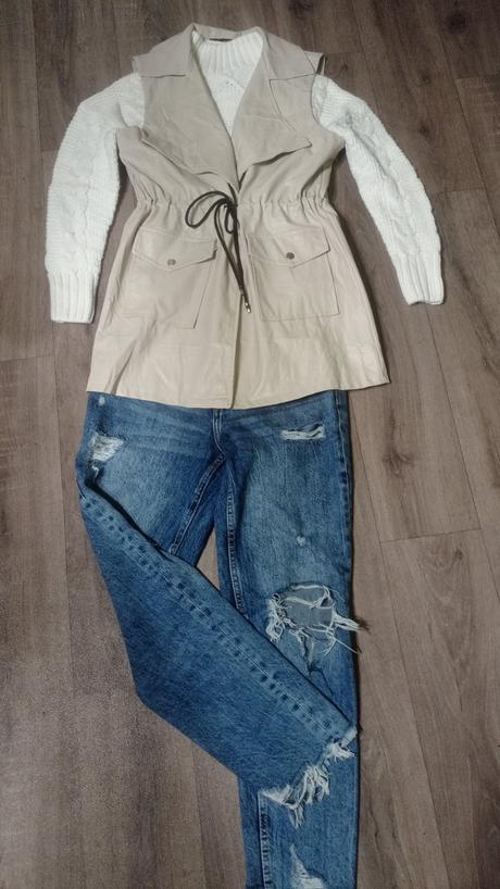 Dámska koženkova vesta, m