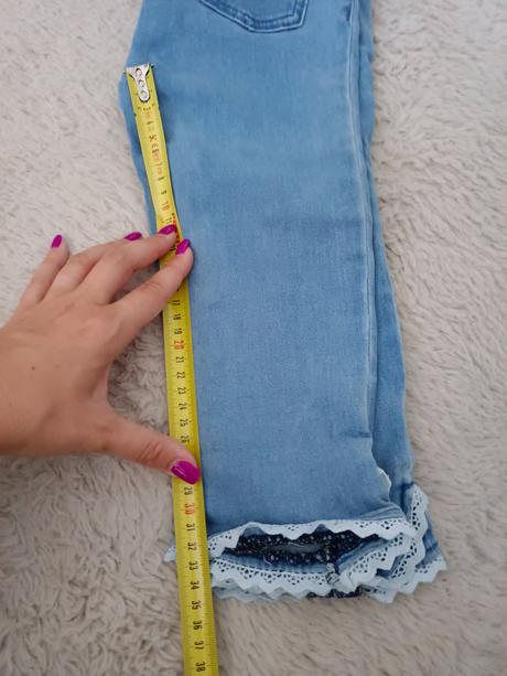 3/4 riflové nohavice veľk. 128, topolino,128