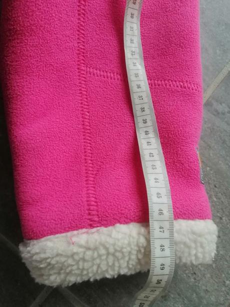 Ružová flísová bunda s kožušinou v176, 176