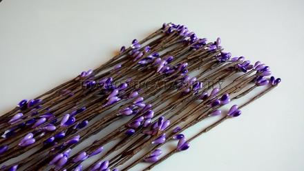 Ozdobné bobuľové vetvičky 40 cm fialkové,