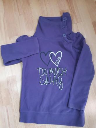 Fialová flís.mikina, c&a,146