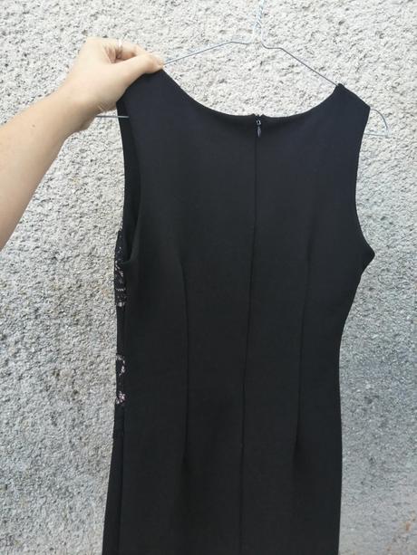 Čierne šaty s čipkou, m