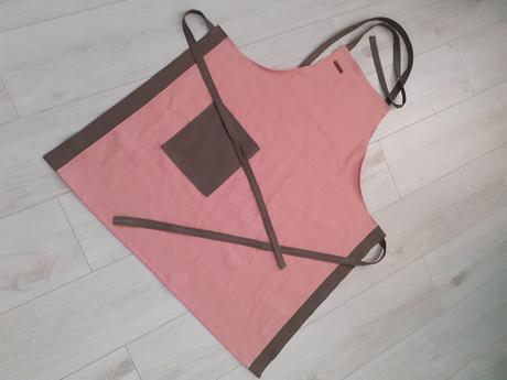 Ľanová zástera s vrecúškom, 