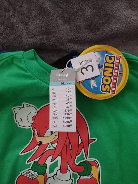 Tričká sonic, sinsay,116
