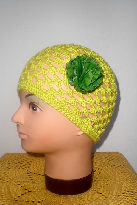 Háčkovaná čiapočka zelená, 104