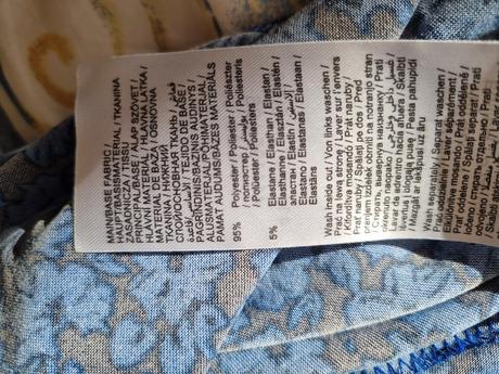 Modro čierne elast.šaty orsay 38, orsay,38