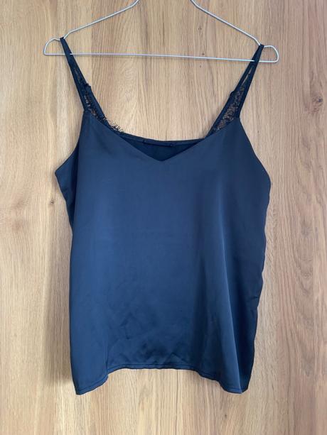 Čierne saténove tielko, reserved,xs