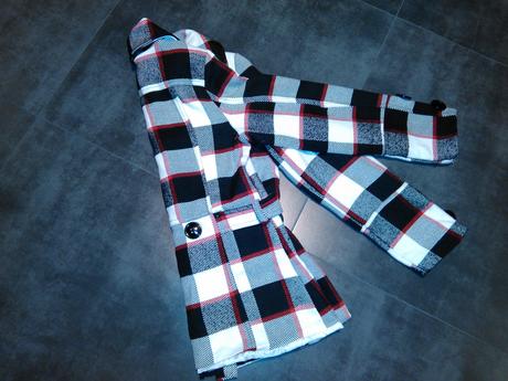 Káro kabát, h&m,m