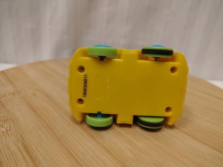 Veselý žltý sklápač pre najmenších, stlač a choď, 