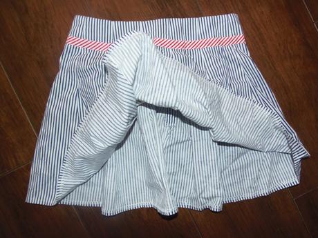 Sukňa prúžkovaná - námornícka, c&a,152