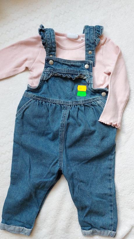 Nohavice na traky + body, f&f,80