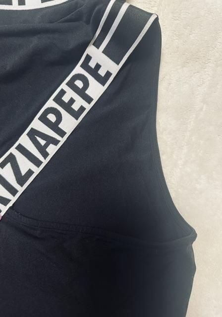 Dlhé čierne asymetrické letné šaty patrizia pepe, m