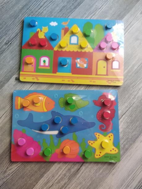 Drevené farebné vkladacky, 