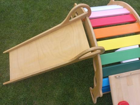 Montessori hojdacka s lezeckou stenou a smyklavkou, 