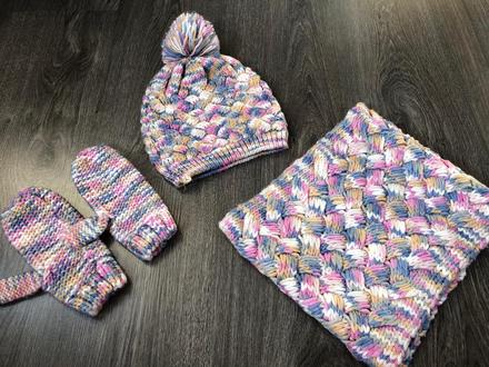 Set čispka , šal , rukavice 122-134, 122