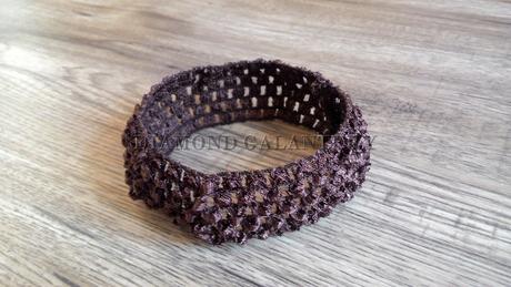 Elastická čelenka 40 mm hnedá, 