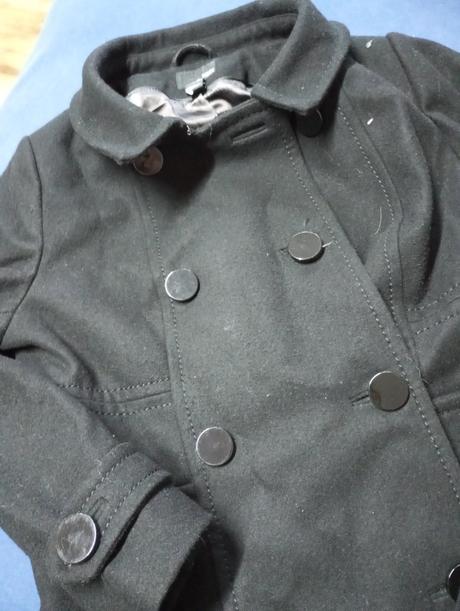 Čierny dlhší kabat, h&m,44