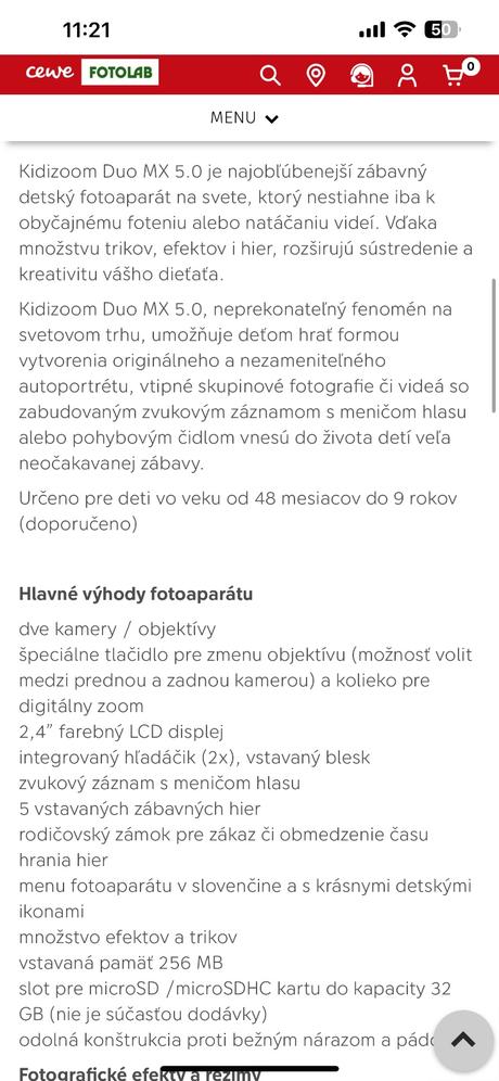 Vtech kidizoom duo smart fotoaparát pre deti ružov,