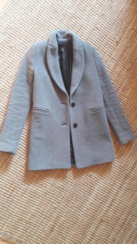 Mle collection limitovaná edícia vlnený kabát sivý, xs