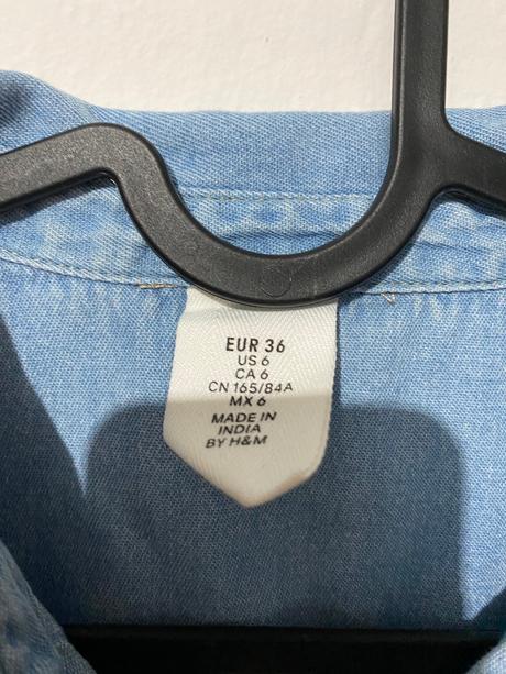 H&m rifľová košeľa, h&m,s