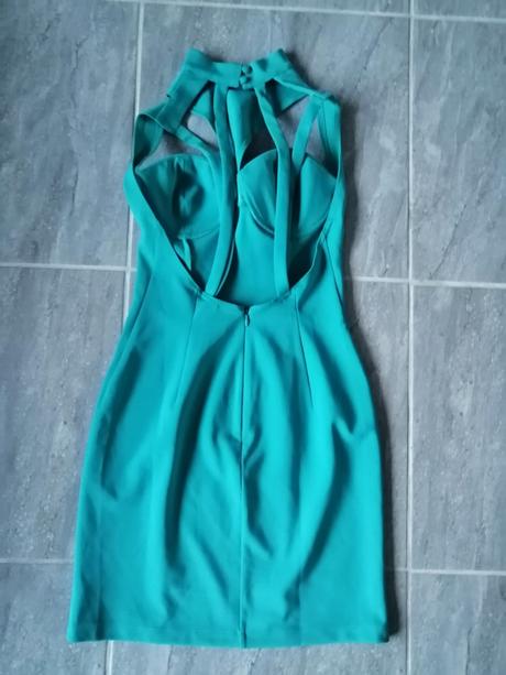 Tyrkysovozelené sexi šaty asos, v36, 36