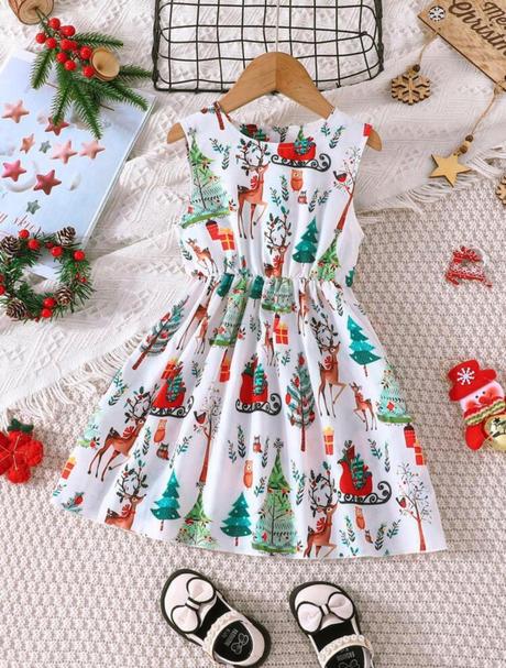 Vianočné šatky jelenček, 104 / 110 / 116