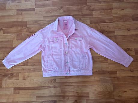 Ružová rifĺová bunda, sinsay,152